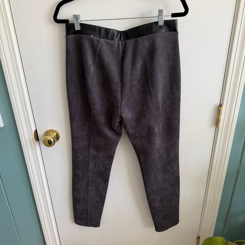 White House Black Market Faux Suede Leggings Gray Size 8